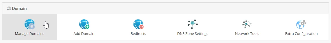 Gérer les domaines panneau webuzo