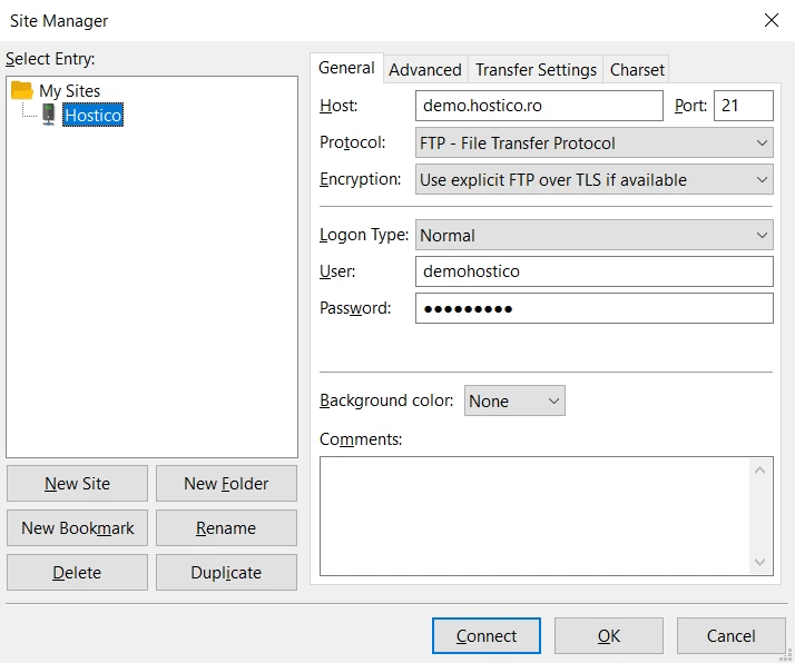 Compléter les champs du gestionnaire de site