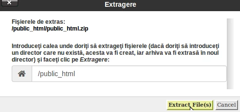 Extragere fisiere