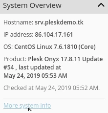 System Overview Plesk
